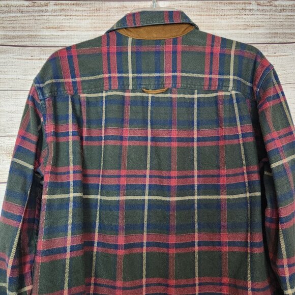 Orvis Perfect Flannel Shirt Long Sleeve Button Down Plaid Pockets Men's Medium - Picture 13 of 16